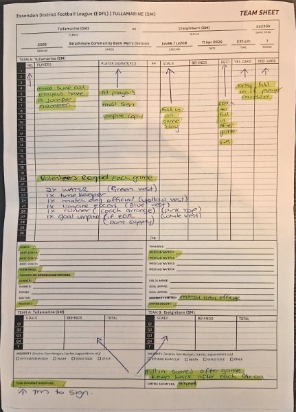 Annotated EDFL team sheet reference